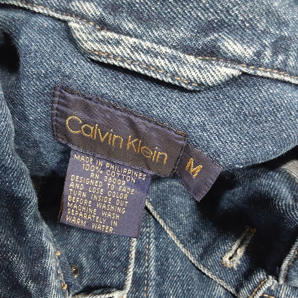 Calvin Klein Classic Blue Denim Jacket M - Picture 10 of 10